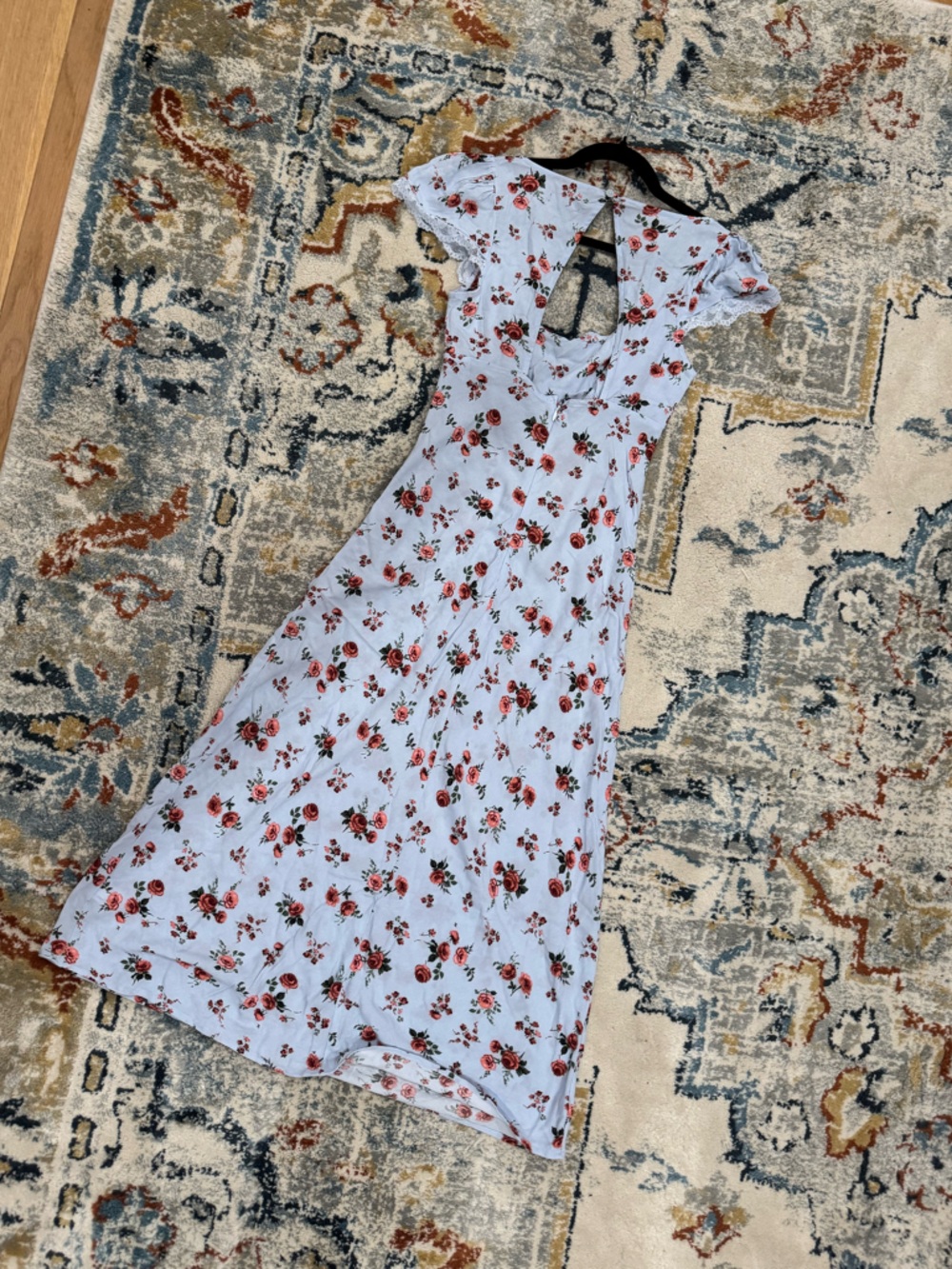 wild fable White Midi Dress with Red Rose Print - Picture 3 of 9